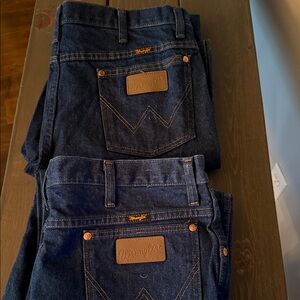 Wrangler Men's Dark Blue Relaxed Jeans